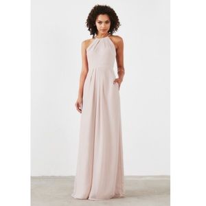 Formal gown in Champagne/light pink color!